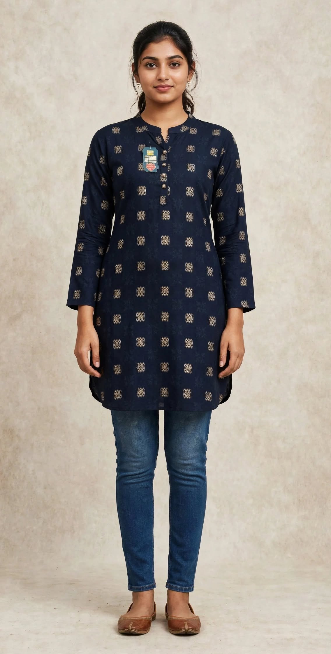 Trending Wine Straight Kurti Bhatija - Image 4