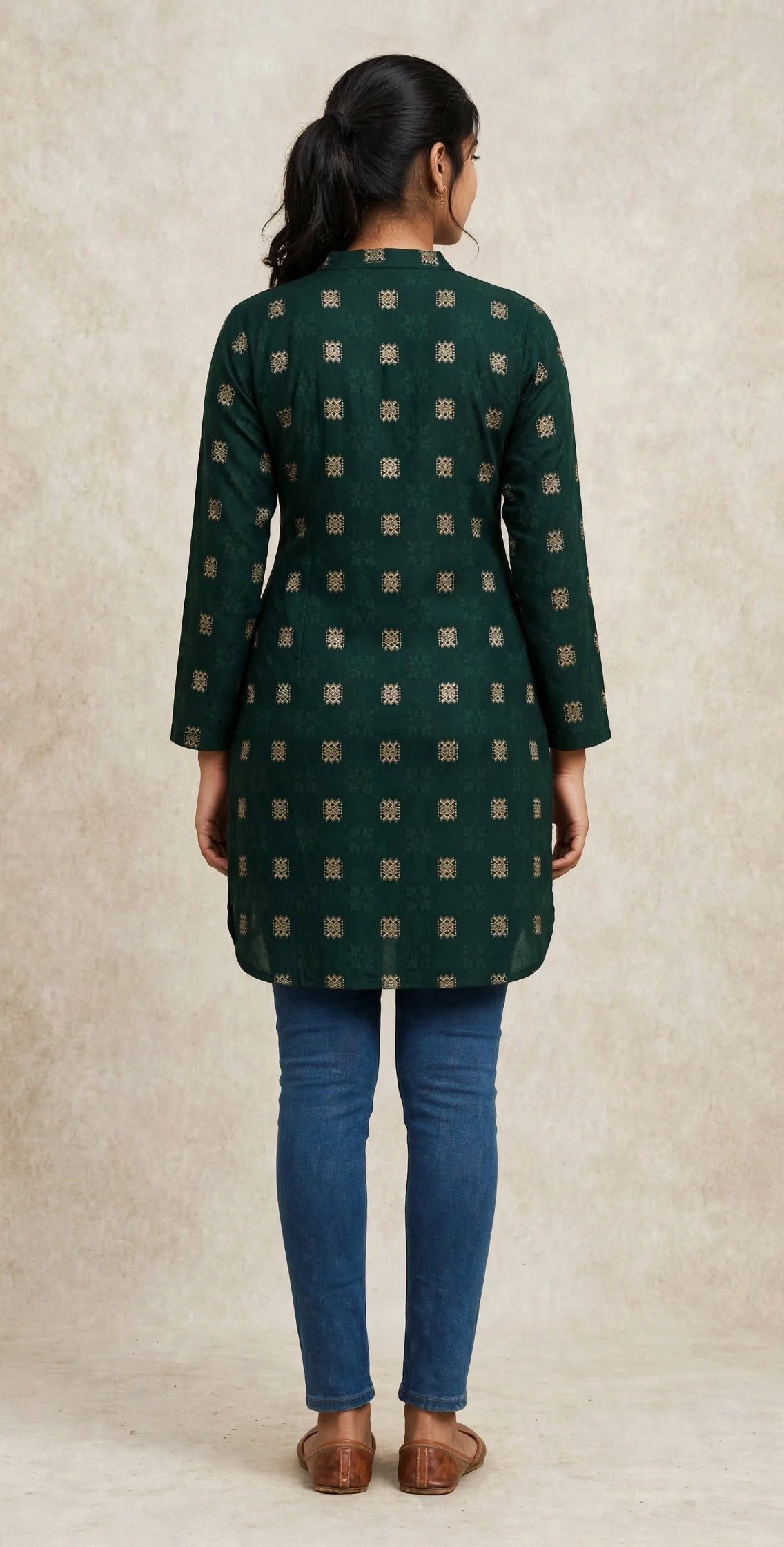 Trending Wine Straight Kurti Bhatija - Image 5